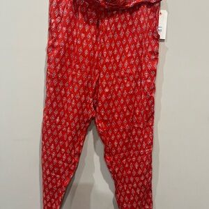 Red Patterned Pants
